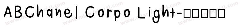ABChanel Corpo Light字体转换